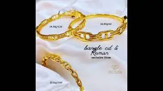 EXCLUSIVE BANGLE FESYEN ✨#Emas916Malaysia#KedaiEmasShahAlam#EmasPadu