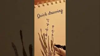 A quick drawing of a plant outside my house