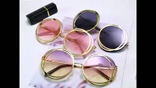 Women Alloy Round Chic Circle Gradient Sunglasses - 🌎Free Shipping Worldwide! 🌎