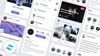 Build A Social UI Kit w Tailwind CSS | Create UI Elements Quickly Without Any CSS Code