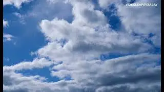 RELAXING CLOUDS MOVING BACK AND FORTH ACROSS THE SKY, CALMING MEDITATE, DEEP SLEEP, ASMR AMBIENCE