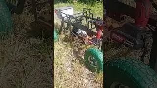 HOMEMADE RC LAWN MOWER/  49CC NEW ENGIN