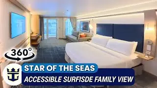Step Inside Accessible Surfside Family View Balcony 14689 | Star of the Seas 360&deg;