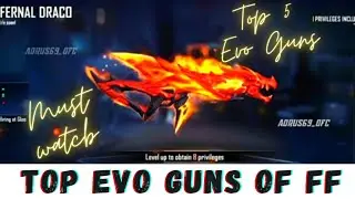 TOP 5 EVO GUNS OF FF ❤️👀#sortoutgaming#freefire