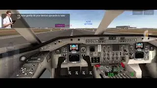 Takeoff Boeing773 in runway 23