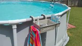 Poolhacker Poolside Storage Baskets & Cup Holder  Essential Pool Upgrade for your Intex Pool Storage