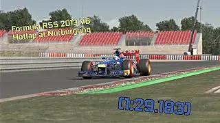Assetto Corsa : Formula RSS 2013 V8 Hotlap at Nurburgring gp (1:29.183)