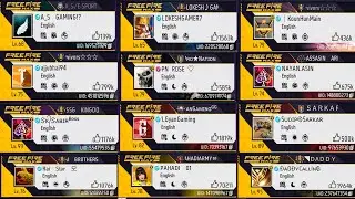 Free Fire All Famous YouTubers And Players Uid in India
