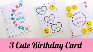 3 Cutest 🥳😘 HAPPY BIRTHDAY CARD for Bestfriend ❌ NO GLUE Birthday card idea • Handmade Birthday Card