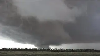The Elk City, OK Supercell, Large Hail, and Rain-Wrapped Tornado (4K) - May 16, 2017