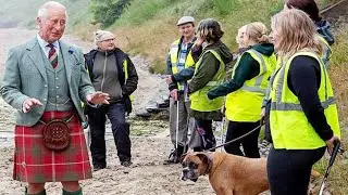 Prince Charles visits Thurso in north Scotland