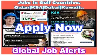 Excellent jobs in Gulf Countries.Qatar, Kuwait,KSA.Global Job Alert #gulfjobs #vacancy #dubai #saudi