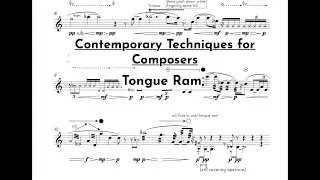 Contemporary Techniques for Composers: Tongue Ram