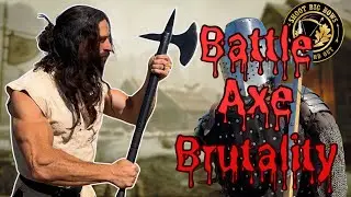 The axe that laughs at your chainmail and knightly steel