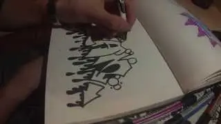 Session graffiti sur papier