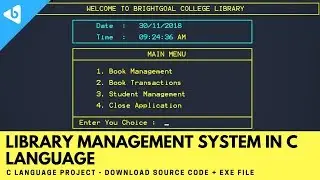 Library Management System In C Language ( C Language project ) With Source Code.