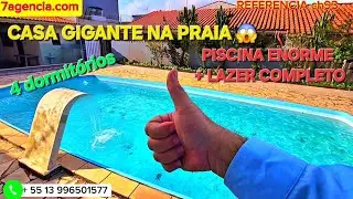 Casa na praia com lazer completo | 4 dormitórios | Itanhaém | 7agencia Imóveis | 520ms terreno