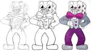 How to Draw King Dice from Cuphead