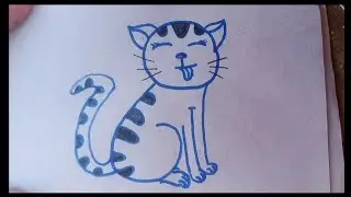 I Tried Drawing a Cat in Under One Minute #drawing