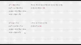 Rastavljanje trinoma na činioce | Math Helper