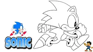 How to Draw Sonic the Hedgehog &ndash; Classic Running Pose! #sonicdrawing #classicsonic #sonic 