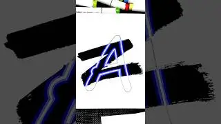 Neon A easy letter drawing ideas for kids #acrylic #kids #kidsart #neon #alphabet