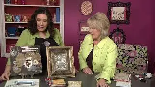 Learn how to make a 3D sculptured surface for your journal on Scrapbook Soup with Kim Hupke (312-4)
