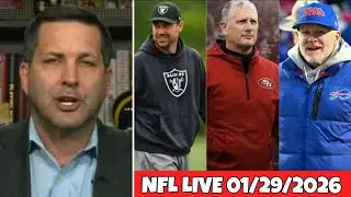 FULL NFL LIVE | Jim Schwartz to 49ers? McDermott to Bucs? Raiders all-in on Klint Kubiak?