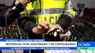 Autoridades decomisan 8.200 botellas de licor adulterado y de contrabando en Bogotá