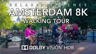 Walking Iconic Amsterdam 8K Dolby Vision HDR - Nederlands City Center to Van Gogh Museum