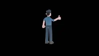 3D Cartoon Police Officer Turntable | Friendly Thumbs Up Pose