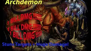 Castle clash Archdemon Stuns Targets huge damage 1bill Full setup shown