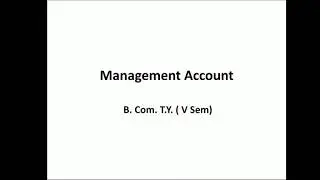 Meaning Definitions of Management Account