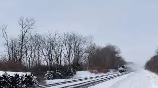Amtrak Empire Service 280 crossing bolivar with a horn show with my engineer buddy with 127