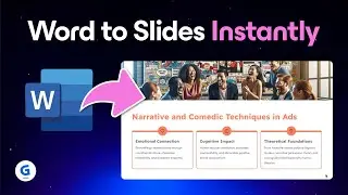 Turn a Word Document into a Presentation with AI | Gamma Tutorial