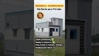 Redhills low-budget Land for sale ! Ready to Build Villa Plots