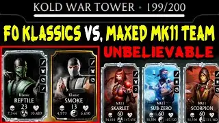 MK Mobile. Fusion 0 Klassic Smoke and Klassic Reptile DESTROY KWT Battle 199. Insane Synergy!
