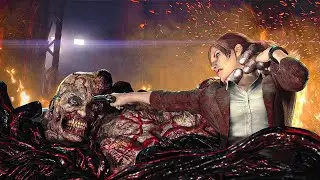 Resident Evil: Revelations 2 - BOSS FIGHT Claire Redfield vs Neil Fisher (Tyrant) with Cutscenes