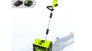 STEELITE 21V Cordless Snow Shovel, Battery Powered Snow Blower with Directional Plate