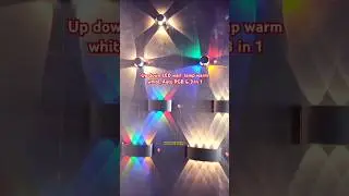 Up down LED wall  lamp warm white, Auto RGB & 3 in 1 #light #walldecor #ledlights #holox #yt #shorts