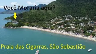 praia das cigarras, são Sebastião. vista de drone, djimini2.
