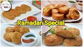 4 Tastiest Cutlets ❗ Ramadan Special by (YES I CAN COOK)
