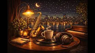 Cozy Jazz Bar Lofi at Night  Relax & Chill