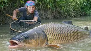 How to Catch fish and Trap fish to Sell at Market - Buy New clothes & Milk with Single mom