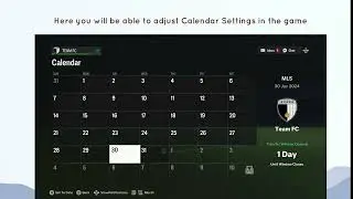 How to adjust Calendar Settings On manager Mode On FC 24