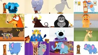 Karton Fx: Hickory Dickory Dock || 8 Elephant Vs. 8 Best Different Clock Crasher || Effect Tutorial