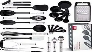 Kitchen Utensils Set - 24 Pcs Nonstick, Heat Resistant Cooking Utensil Sets, Kitchen Gadgets