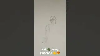 army sketch 👍 Pakistan zindabad 🪖😍#artistics #sketch #viral #viralkrdo #easysketch #army