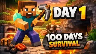 DAY 1 &ndash; Can I Survive 100 Days Without Dying? | Minecraft Survival