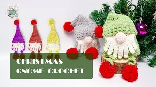 #crochetHOW TO CROCHET CHRISTMAS GNOME  DIY Holiday Decoration from 聖誕節送給閨蜜朋友的聖誕精靈鉤針編織教程